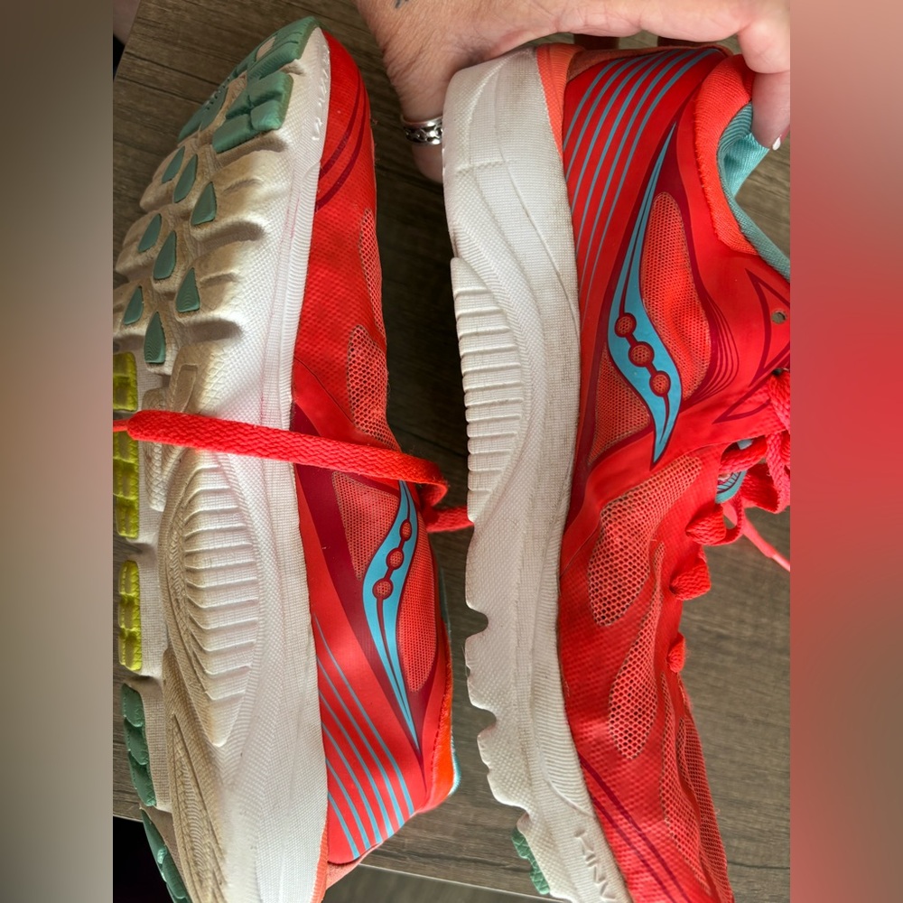 Saucony Womens Kinvara5 S10238-2 Orange & Blue Athletic Running Shoes. - Picture 6 of 10